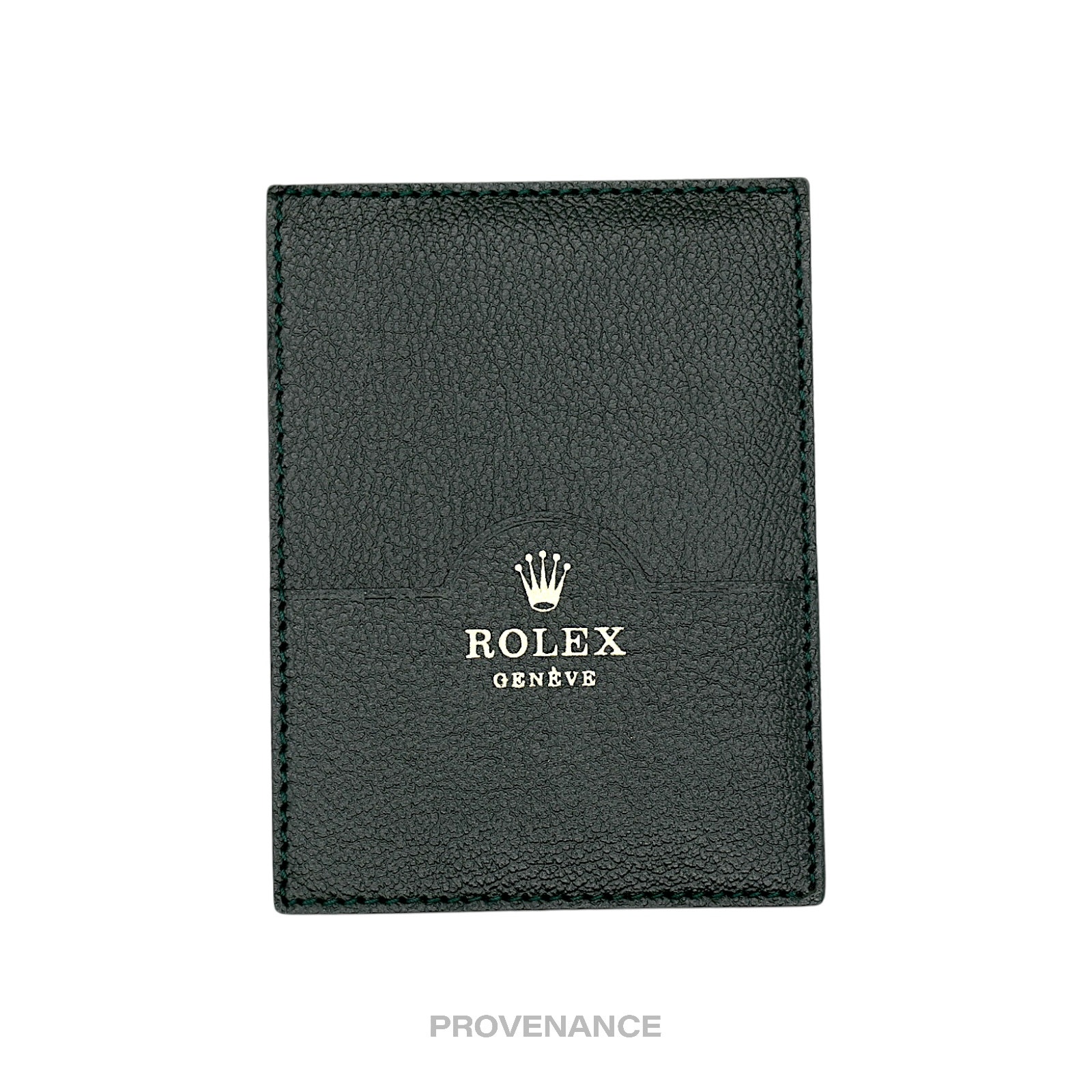 Rolex Card Holder Wallet  Green Leather